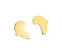 African Map Earrings for Women Stainless Steel Traditional Ethnic Chic African Map motherland outline Dangle/Stud Earring Map Jewelry (gold)