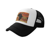 African Map Ethnic Pattern Adult Mesh Baseball Hat Truck Driver Hat Suitable for Daily Sports, Outdoor Activities, Travel, Etc.