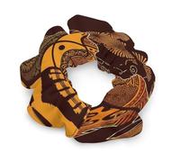 African Map Ethnic Pattern Satin Scrunchies Elastic Hair Bands Exquisite Soft Jumbo Scrunchy Thick Fashion Hair Ties Cute Satin Hair Scrunchies for Women Hair Accessories Gift