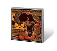 African Map Ethnic Pattern Square Lapel Pin Women's Novelty Buttons & Pins Metal Badge Cute Brooch Pin Retro Pinback Badge Fashion Bag Pins for Hat Backpacks Tie Suit Wedding Party Accessory
