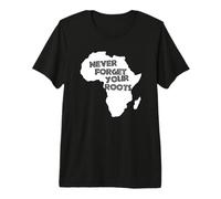 African Map Pride Never Forget Your Roots Premium T-Shirt