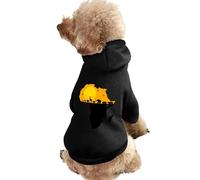 African Map with Wild Animals Dog Clothes Short Sleeve Pet Hoodie Cute Cat Costume Jacket Tee for Small Dogs 2XL