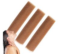 African Mesh Sponge, Mesh Back Washer for Shower | Nylon Mesh African Mesh Cloth Shower Net Scrubber | 3 Pieces Bath Sponges to Remove Dead Skin for Men and Women