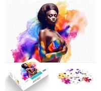 African model watercoloredAdults 2000 Piece Jigsaw Puzzle Family Entertainment Toys Fun at Home Activities, Birthday Present,Travel Gifts, 70x100cm