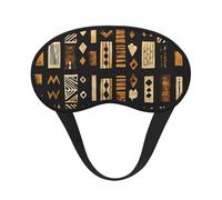 African Mud Blackout Sleep Mask - Soft Adjustable Eye Mask for Full Light Blocking, Deep Sleep, Travel & Relaxation