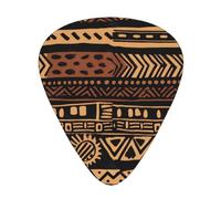 African Mud Cloth Tribal 1 Printed Guitar Pick 12 Pieces Guitar Pick In A Box The Makes Sound Clear Ukulele Electric Acoustic Guitar Bass (0.46 0.71 0.96mm)