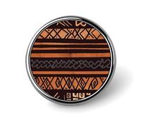 African Mud Cloth Tribal Badge Holder Exquisite Round Badge with Picture Pin DIY Button Badges Personalized Metal Button Pin Fashion Brooch Crafts Gifts Clothes Decorative Pins