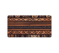African Mud Cloth Tribal Desk Pad Waterproof Gaming Mousepad Non-Slip Mouse Mat Rectangular Mouse Pad Multifunctional Smooth Generic Keyboard Pads Laptop Desk Blotter 23.6" X 11.8"