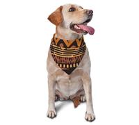 African Mud Cloth Tribal Dog Bandanas Triangle Puppy Scarfs for Boy and Girl, Washable Daily Bibs Handkerchief Customize Dog & Cat Neckwear, Birthday Cute Soft Pet Scarf Kerchief
