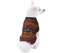 African Mud Cloth Tribal Dog Pet Clothes - Security Printed Pet Sweaters, Coat Winter for Small Medium Large Dogs Cats, Cozy Apparel Casual Fashion Costume, Cute Pet Pullover Sweater.