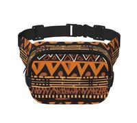 African Mud Cloth Tribal Fanny Pack For Women Waterproof Adjustable Belt Bags Waist Pack Fashion Casual Crossbody Bags Bum Bag For Running Workout Hiking Traveling, Black, One Size