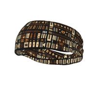 African Mud Cloth Tribal Headband Hair Sweat Headband Head Wrap Hair Non-Slip Stretchable Washable Makeup Headband