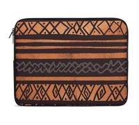 African Mud Cloth Tribal Laptop Sleeve Case 12inch Shockproof Slim Computer Bag 10-17 Inch Traveling Carrying Laptop Briefcase for Women Men Waterproof Compatible with MacBook Air, Hp, Dell, Lenovo