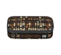 African Mud Cloth Tribal Print Fashionable Functional Pencil Case Convenient Daily Use Storage Makeup Toiletries