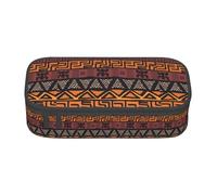 African Mud Cloth Tribal Print Fashionable Functional Pencil Case Convenient Daily Use Storage Makeup Toiletries