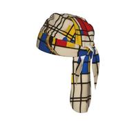 African Mud Cloth Tribal Print Head Scarf Cycling Cap Under Helmet Breathable Quick Dry Tie Back Modern Fit Motorcycle Liner
