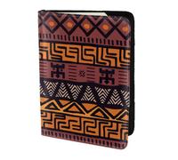 African Mud Cloth Tribal Print Passport Holder for Travel,Wallet Case RFID Blocking Leather Card Slot Protector