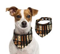 African Mud Cloth Tribal Print Pet Scarf Soft Comfortable Holiday Accessory For Christmas Warm Stylish Present