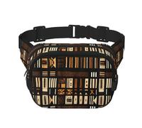 African Mud Cloth Tribal Print Waist Pack Square Waist Bag Workout Hiking Running Travel Gym Pretty Zipper Fashion