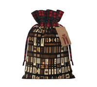 African Mud Cloth Tribal Print Xmas Drawstring Eco-Friendly Gift Bags For Christmas Party Wrapping Present Needs