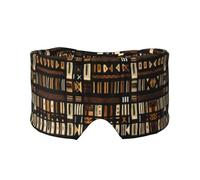 African Mud Cloth Tribal Printed Sleeping Blindfold, Padded Ear Warmer Mask, Adjustable Head Wrap, for Deep Relaxation