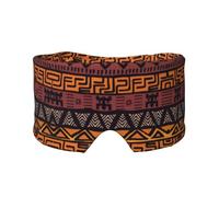 African Mud Cloth Tribal Printed Sleeping Blindfold, Padded Ear Warmer Mask, Adjustable Head Wrap, for Deep Relaxation
