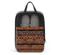 African Mud Cloth Tribal Shoe Bag for Travel Water-Resistant Shoe Pouch for Gym Portable Sneaker Bag with Zipper Travel Luggage Shoes Organizer Soccer Cleats Bag for Gym, Luggage