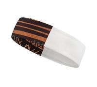 African Mud Cloth Tribal Sweatbands Wicking and Moisture-Wicking Function Running Headband Cotton Polyester Fiber Sweat Band for Tennis Basketball Running Gym Working Out