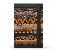 African Mud Cloth Tribal Wallet,Credit Card Holder,Three-fold Wallet for Passport Covers, Purse Passport Bag for Men Women