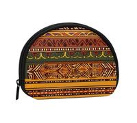 African National Patterns Coin Purse with Zipper Mini Coin Pouch Small Change Wallet for Men Women Coin Bag Personalized Credit Card Bags Everything Storage Pouch for Headset ID Key Lipstick