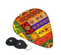African National Patterns Guitar Picks, 6 Pack Includes Thin(.46mm), Medium(.71mm) & Heavy Gauges(.96mm) Suitable For Guitar, Ukulele, Etc.