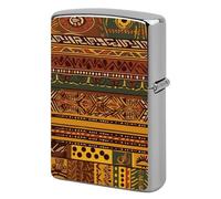 African National Patterns Lighter Case Pouch Double-Sided Metal Lighter Sleeve Scratch & Drop Resistant Lighters Protector Fits Standard Kerosene Lighters Pocket Protective Cover for Camping Party