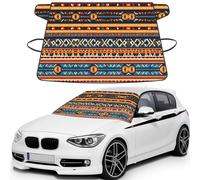 African National Patterns Print Car Windshield Snow Cover, Windshield Cover For Ice And Snow Automotive Accessories