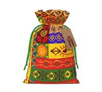 African National Patterns Print Drawstring Gift Bags,For Holiday Season,Birthdays,Anniversaries And Any Special Occasion