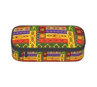 African National Patterns Print Fashionable Functional Pencil Case Convenient Daily Use Storage Makeup Toiletries
