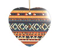 African National Patterns Print Personalized Wedding Gifts,Mr & Mrs Christmas Acrylic Ornament for Newlyweds & Couples