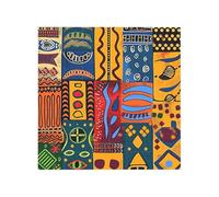 African National Patterns Printed Square Jigsaw Puzzle 12.8x12.8 CM, Puzzle Challenging Game for Adults Gifts, Family Fun Decorative Wall Decor