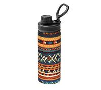 African National Patterns Printing 18oz Sports Insulated Kettle for Cycling Gym Basketball Outdoor, Suitable As A Present
