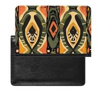 African Natural Plant Leaves Slim Passport Holder Credit Card Cover Travel Essentials Wallet
