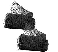 African Net Sponge Authentic African Net Sponge with Knots Wash Nets for Exfoliating Bathing Body Shower 30×75cm (Black+Black)