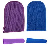 African Net Sponge, Authentic African Wash Net with 2 Exfoliating Gloves, Deep Cleansing Body Scrub for Dead Skin Removal, Ideal for Pre-Spray Tan Preparation, Post-Workout Cleansing and Keratosis Pil