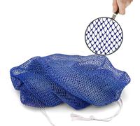 African Net Sponge Authentic - Body Back Scrubber Bath Sponge with Knots - Afro Loofah Exfoliating Wash Cloth with Travel Bag for Smooth Skin,Back Scrubbing (Blue)