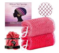African Net Sponge Authentic Exfoliating Bath Net Body Scrubber with Knots