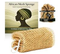 African Net Sponge Authentic Exfoliating Bath Net Body Scrubber with Knots