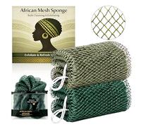 African Net Sponge Authentic Exfoliating Bath Net Body Scrubber with Knots