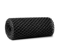 African Net Sponge Authentic, Exfoliating Towel Back Scrubber Exfoliating Cloth Bathing Accessories Long Stretch Mesh African Net Sponge with Knots for Men Women Shower Washcloth Smoother Skin Black