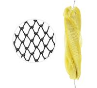 African Net Sponge Authentic, Extra Large Exfoliating Bath Sponge, Long Stretch Mesh Loofah for Shower Back Scrubber Washcloth (Bright Yellow)