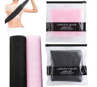 African Net Sponge Authentic,Maslasee 2 Pieces Body Back Scrubber Bath Sponge with Knots - Afro Loofah Exfoliating Wash Cloth for Shower - African Body Care Daily Use Bathing Accessories