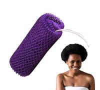 African Network - 35 x 60 cm Body Peeling with Elastic Nylon | 70 g Massage Shower for Skin Care | For Back Neck Legs Arm Feet | Spa Accessories for Men for Men
