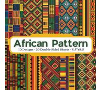 African Pattern Scrapbook Paper Craft Pad: 12 Ethnic Africa Designs, 24 Double-Sided Sheets 8.5"x8.5" Size Paper With Premium Color. Great For ... Collage, DIY Projects, Album &More!